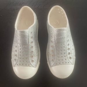 Native silver glitter shoes